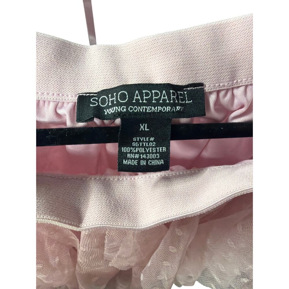 Fairy Coquette Tiered Tulle Maxi Skirt Ruffle Layers Dusty Rose Romantic XL - Picture 4 of 4